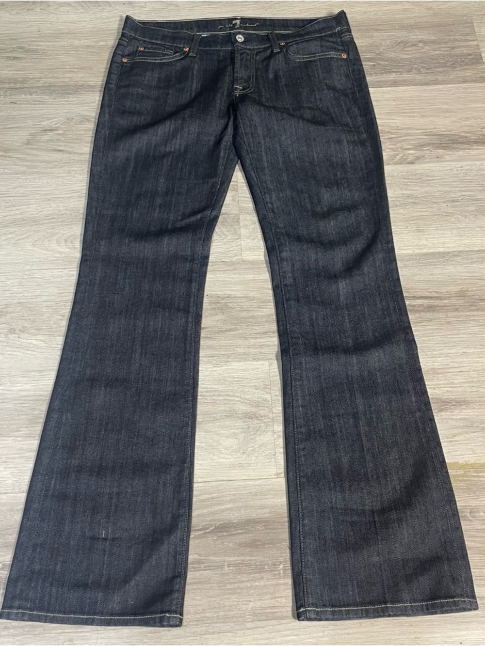 7 For All Mankind Dark Indigo Flare Jeans